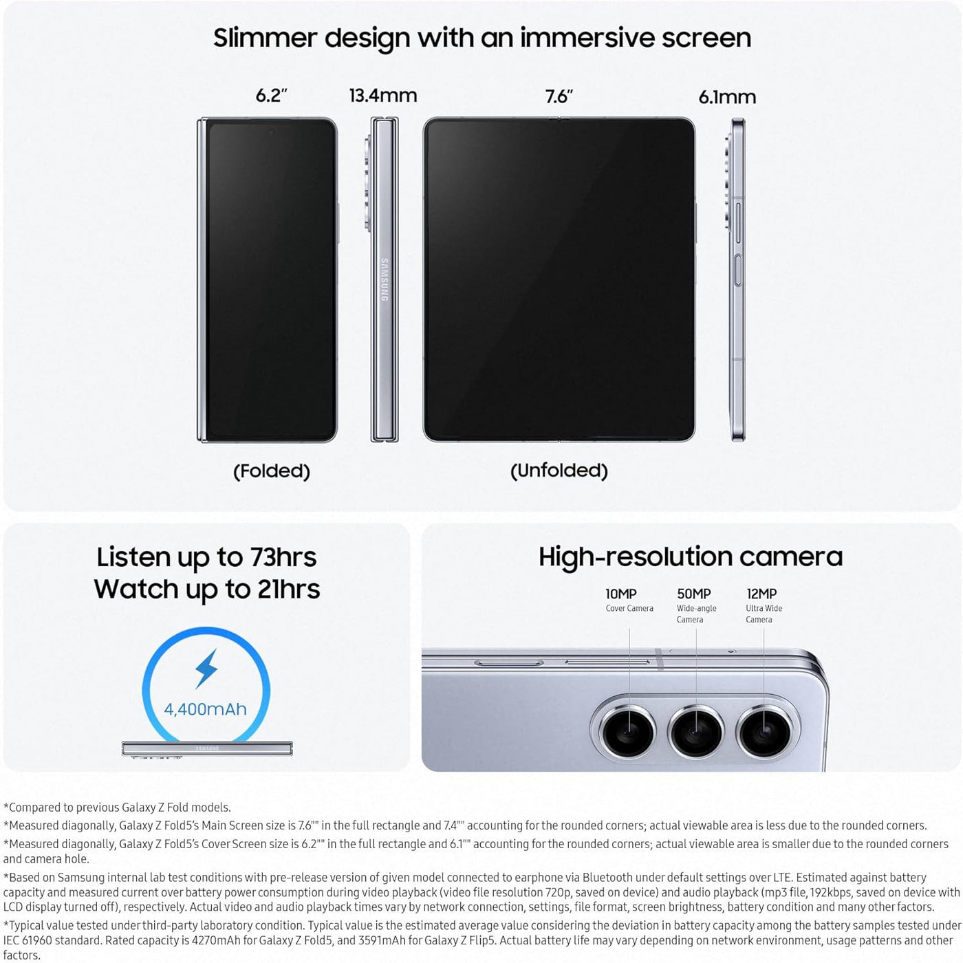 Samsung Galaxy Z Fold5 Android Smartphone, 512GB Storage